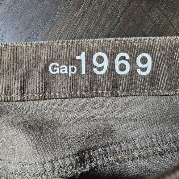Gap 1969 Real Straight Women’s Brown Corduroy Pants Size 29 Petite - Picture 4 of 6